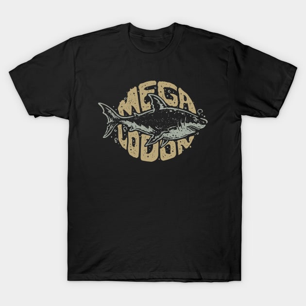 Megalodon word art T-Shirt by Mako Design 
